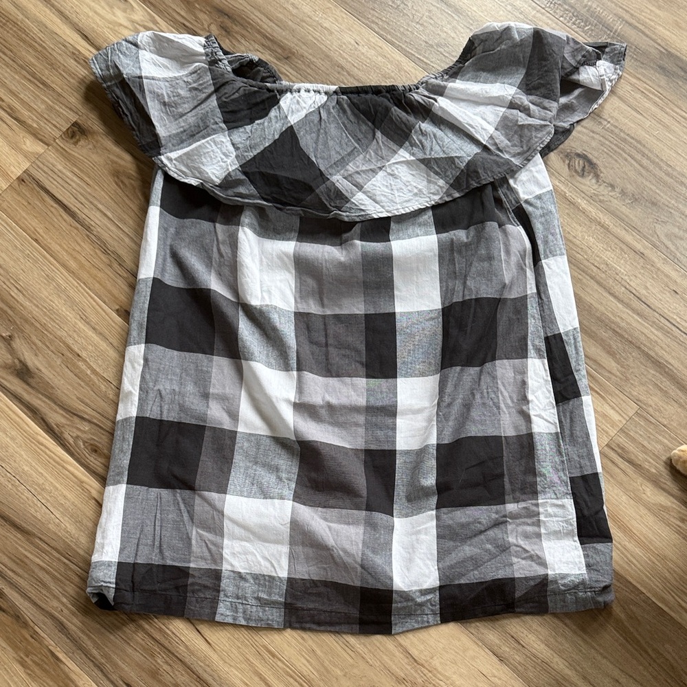 Who What Wear Black and White off the shoulder Mini Dress